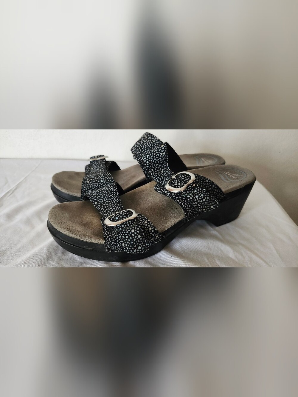 Dansko Sophie Shagreen Sandals Women's Size 41 10 Leather Comfort Sandals